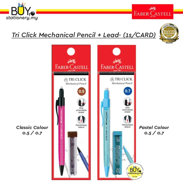 Faber Castell Tri Click Mechanical Pencil Lead 1s Card Lazada