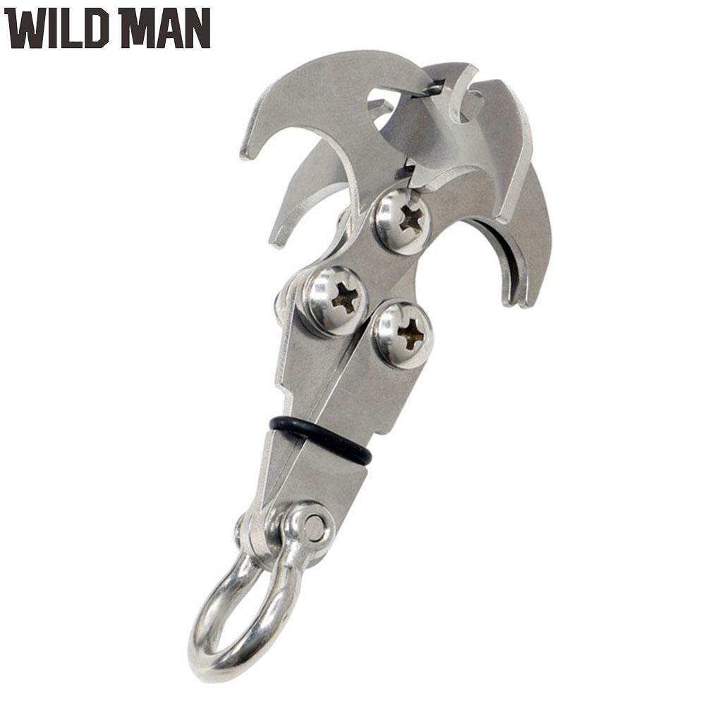 (Ready) Stainless Steel Survival Folding Grappling Hook Outdoor Climbing Claw Tool