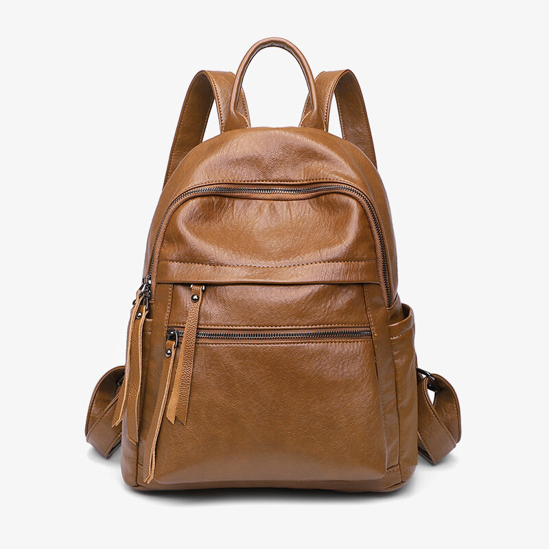 Royal Bagger High Quality Leather Fashion Waterproof Travel Backpack For Women Girls New Super Hot High Capacity Backpacks Women's Outdoor Work Shoulder Crossbody Bags Casual Multifunction Handbag