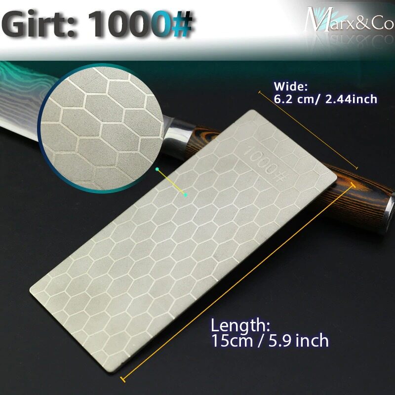 【100% Original】Diamond K-nife Sharpening Stone Mesh 400# 1000#  Sharpener Ultra-thin Honeycomb Surface Whetstone Kitchen Grindstone Tool Set