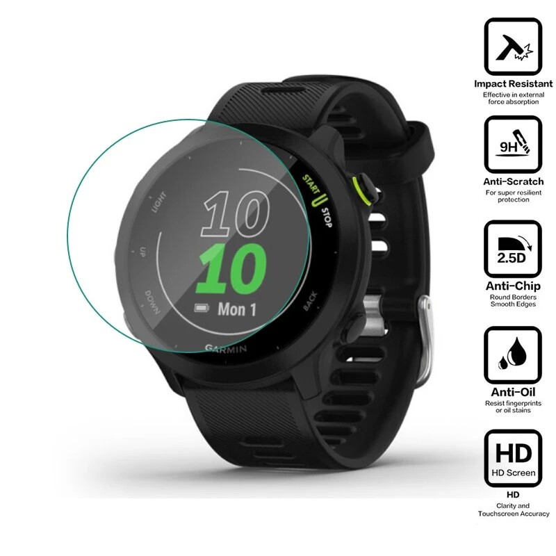 Tempered Glass Screen Protector For Garmin Forerunner 55 Watch