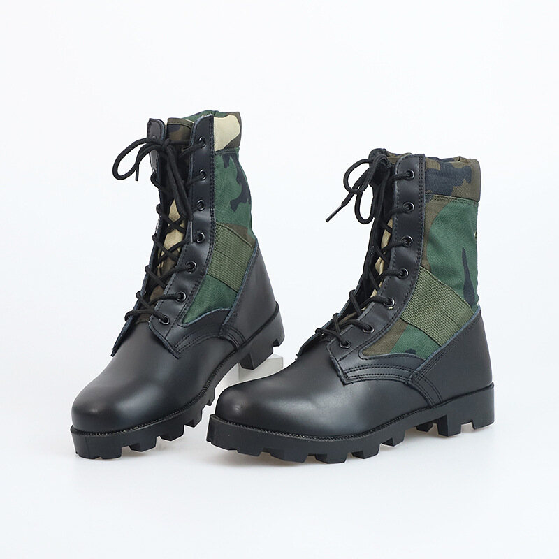 Anti Slip Wear-resistant Camouflage Desert Boots+outdoor Hiking Boots+men's High Help Desert Tactical Boots