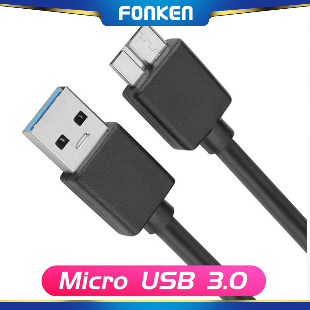 FONKEN Cáp Dữ Liệu USB 3.0 Micro B, Cáp USB Đực A Đến Micro B Cáp Ổ Cứng 5 Gbps Cho Máy Ảnh Samsung Note3