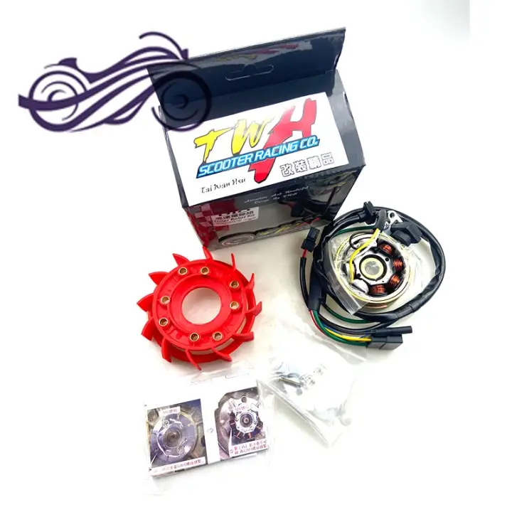 Twh For Honda Dio 50 Dio50 Af18 Af28 Lightweight 8 Coil Racing Power Generator Tuning Upgrade Stator Coil Magneto Rotor Ignition Lazada Ph