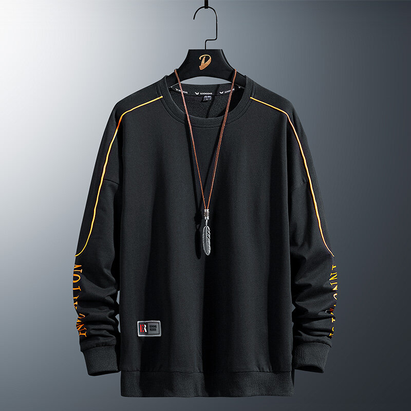 Men Hoodies 68% Cotton 5XL 6XL 7XL 8XL Plus Size Streetwear Hooded Sportswear Sweatshirts Male Black Spring Autumn Hip Hop