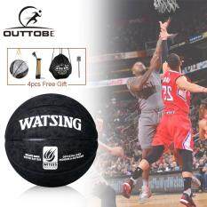 Outtobe Basketball Balls Size 7 Leather Material Basketball Ball Outdoor Indoor Training Ball Free With Net Bag Inflator Pin and Waterproof Bag