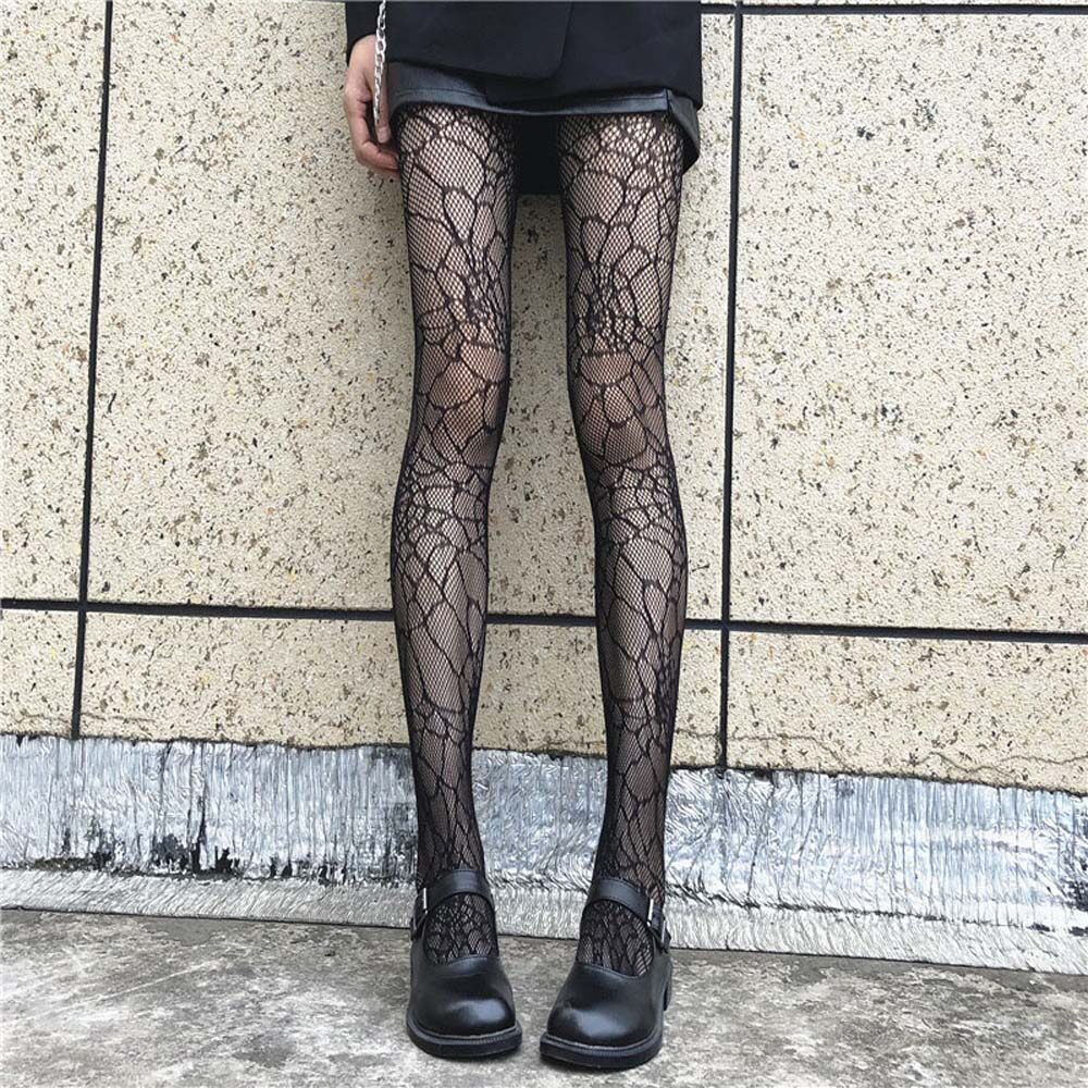 Jacquard Stockings Mesh Stockings Gothic Punk Stockings