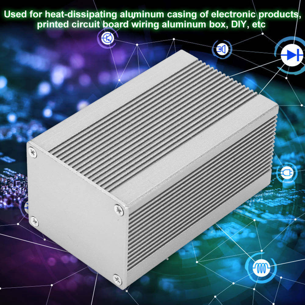 Printed Electronic Project Enclosure Case Circuit Board Instrument Aluminum Cooling Box DIY Electronic Project Enclosure Case