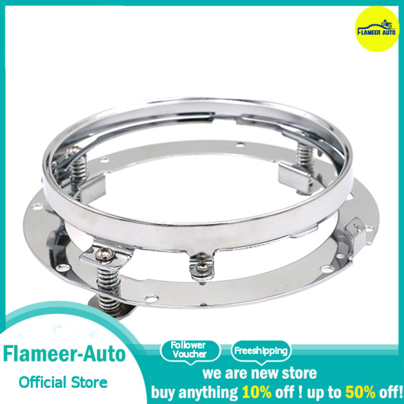 Flameer Giá Đỡ Gắn Vòng Đèn Pha Xe Máy 7 Inch Bộ Chuyển Đổi Cho Harley Touring