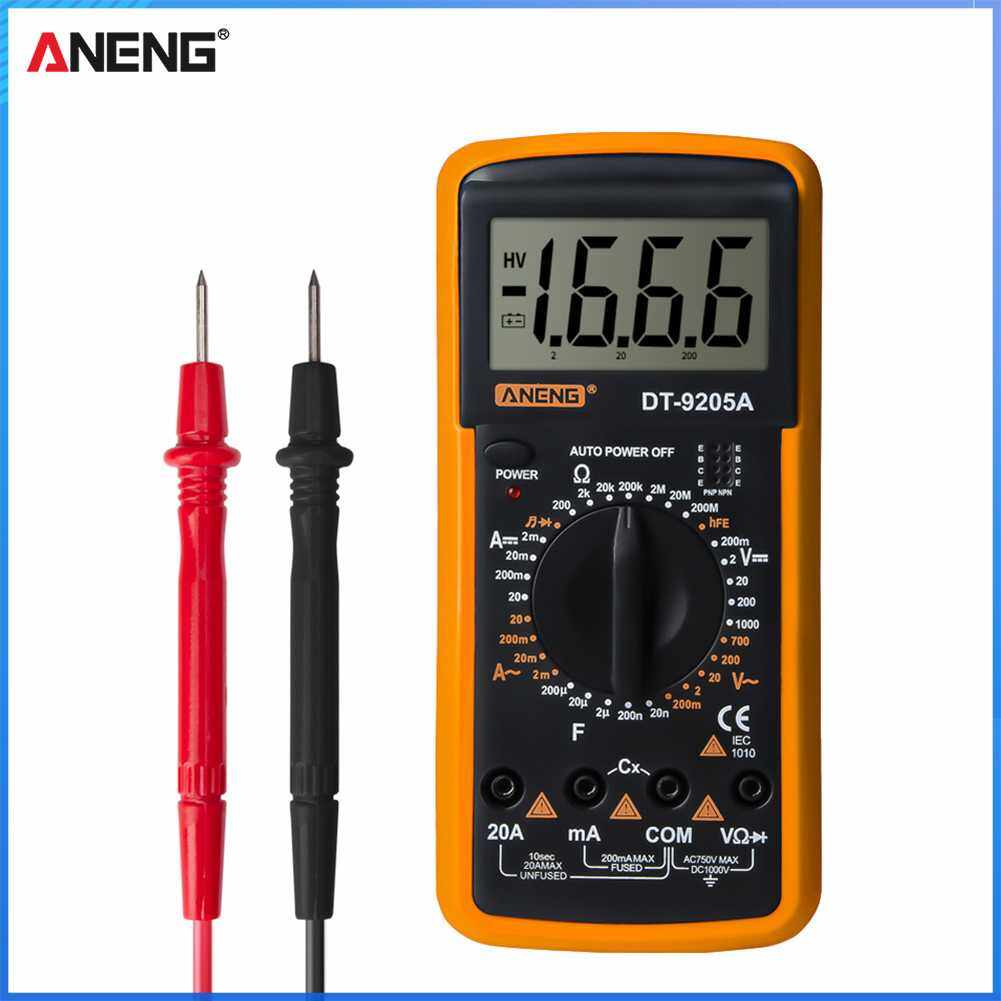 ANENG DT-9205A Digital Voltmeter Current Voltage Meter Resistance Tester