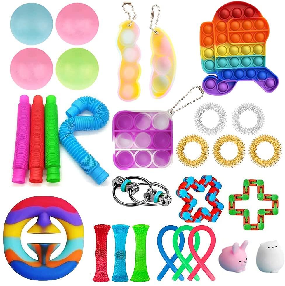 Fidget Foam Dice Cube Toy, Squishy Face Stress Ball For Kids Adults, 6