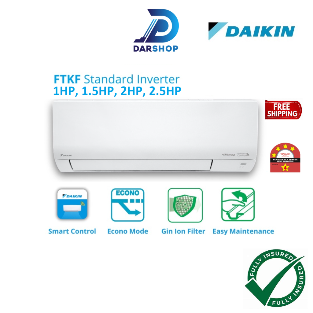 Star Daikin Inverter Air Conditioner Hp Hp Hp Hp Aircond Penghawa Dingin Air Cond