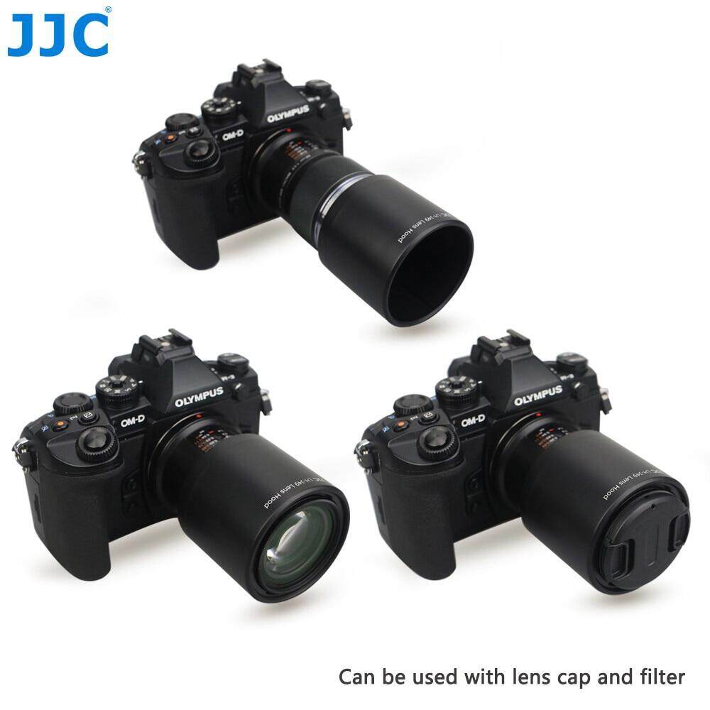 JJC Reversible Lens Hood Shade for OLYMPUS M.ZUIKO DIGITAL ED 60mm F2.8 Macro Lens Replace Olympus LH-49