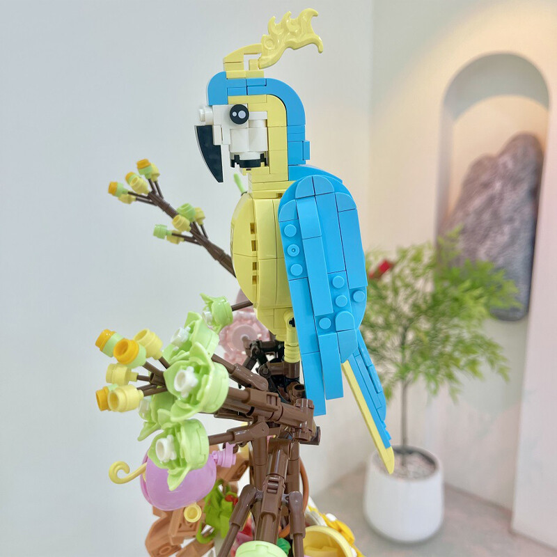 Building block flower puzzle building toy decoration gift Assembling assembling building block scene simulation animal office home, educational Stem toys, toy for kids