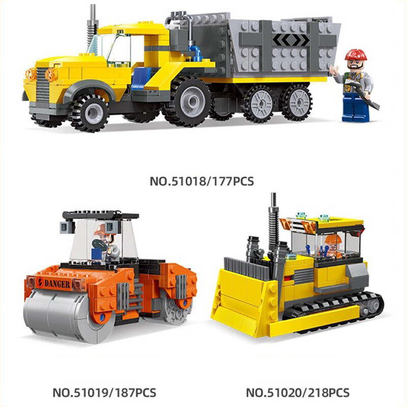 Construction Vehicles Building Block Toy Assembly Particle Children Development Education Collection Toys Puzzle Boys And Girls Birthday Gifts Kids toys 6 Years Old And Above