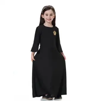 girls long sleeve black dress