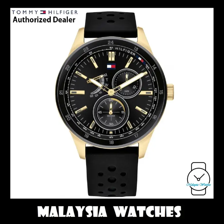 tommy hilfiger sport watch with silicone strap