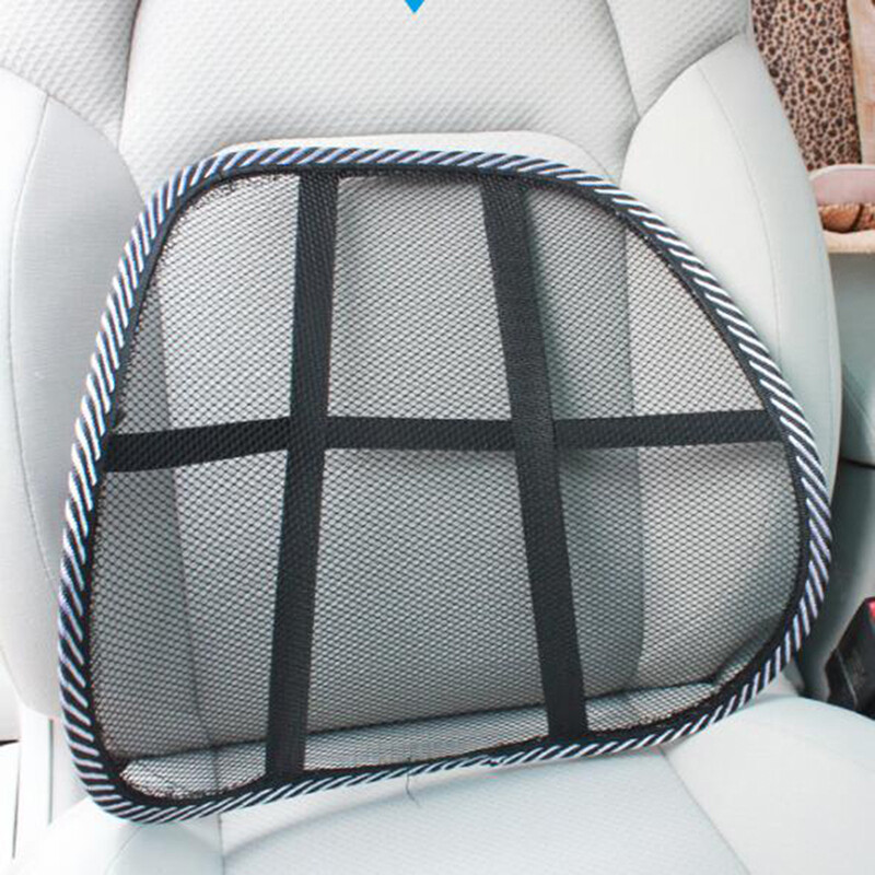 Car Seat Mesh Lumbar Back Brace Support Massage Pillow