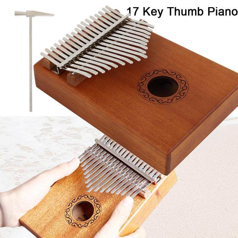 Gỗ Kalimba 17 Phím Ngón Tay Cái Đàn Piano Chắc Chắn Ngón Tay Piano Mahogan