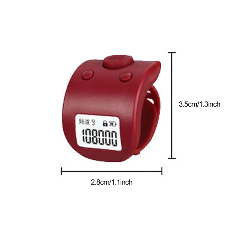 Mini Digital LCD Electronic Finger Ring Mobile Phone Counter 9 -Digit Prayer Can Charging Counter Clicker