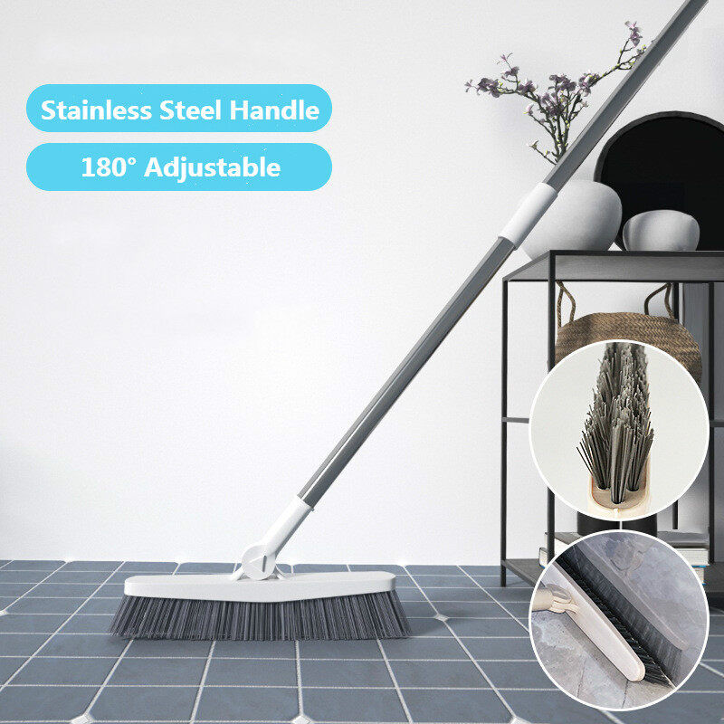 Panda Online Bathroom Long Handle Brush Bristles Floor Ceramic Tile Scrub Toilet Bathtub Cleaner Kitchen Cleaning Tool