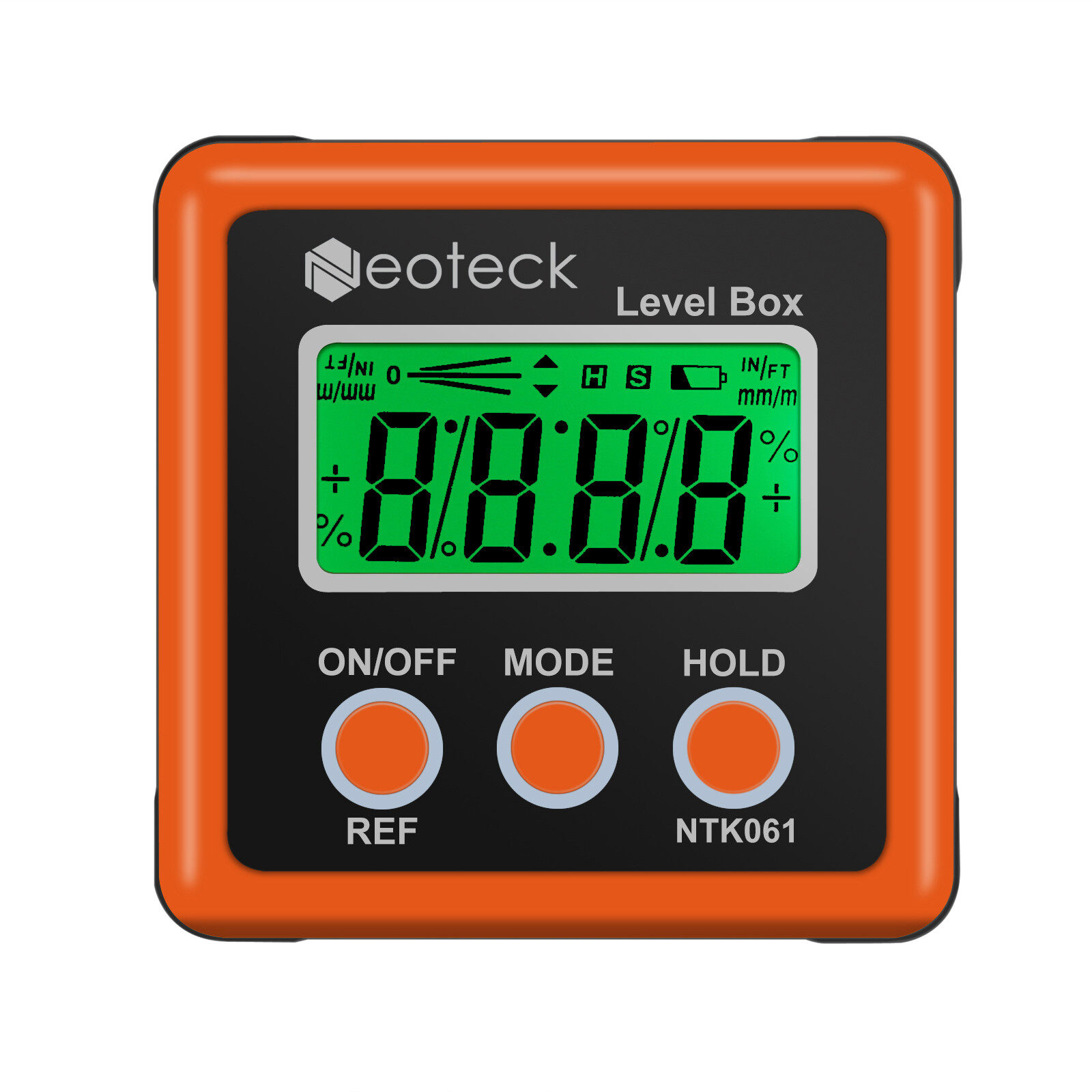 Neoteck công cụ tìm góc kỹ thuật số LCD kỹ thuật số Đồ đo góc không thấm nước thước đo góc máy đo độ nghiêng hộp đo góc nghiêng 0 - 360 °