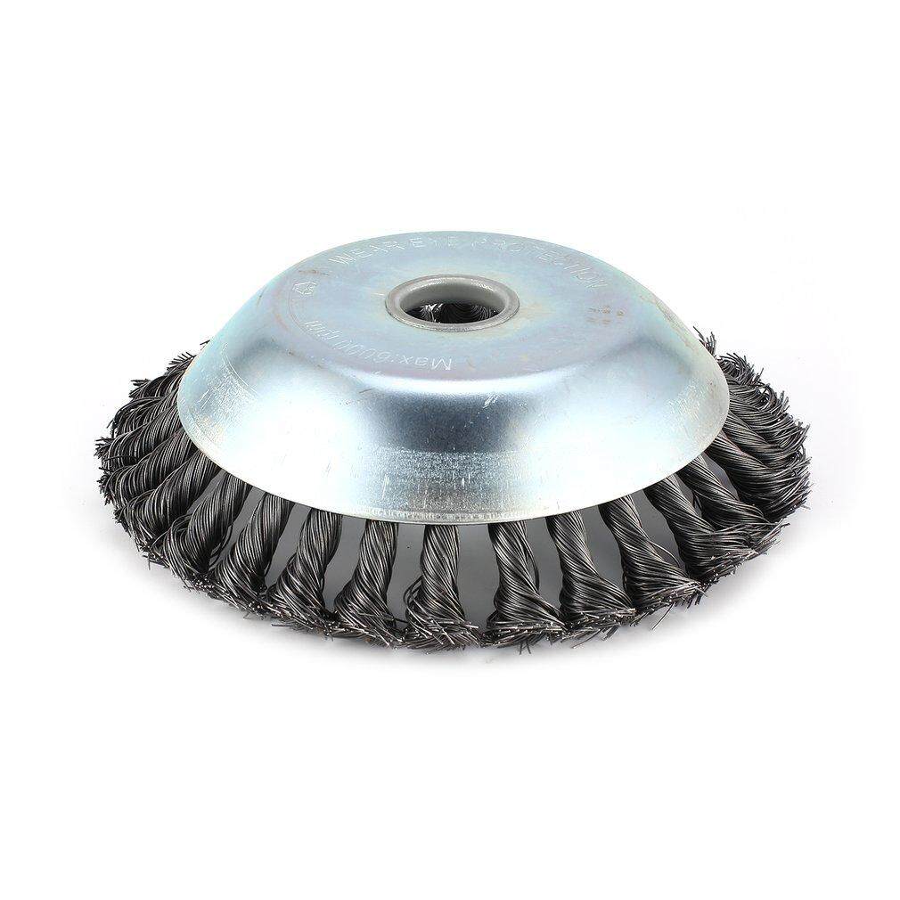 Top Bán 180*25 mét Quay Cỏ Dại Bàn Chải Thép Không Gỉ Dây Dẹt Bánh Bàn Chải Băng Ghế Dự Bị Máy Xay Ba Lan