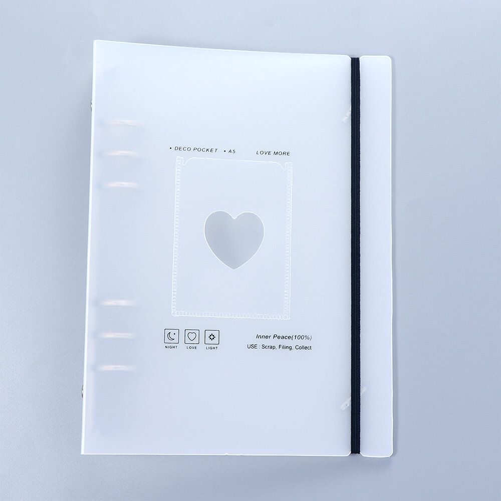 MMLUCK Office Supplies Transparent Student Stationery A5 Binder Journal Binder Book and Photo Organizer Binder File Folder Photo Organizer Notebook Binder Literary Binder