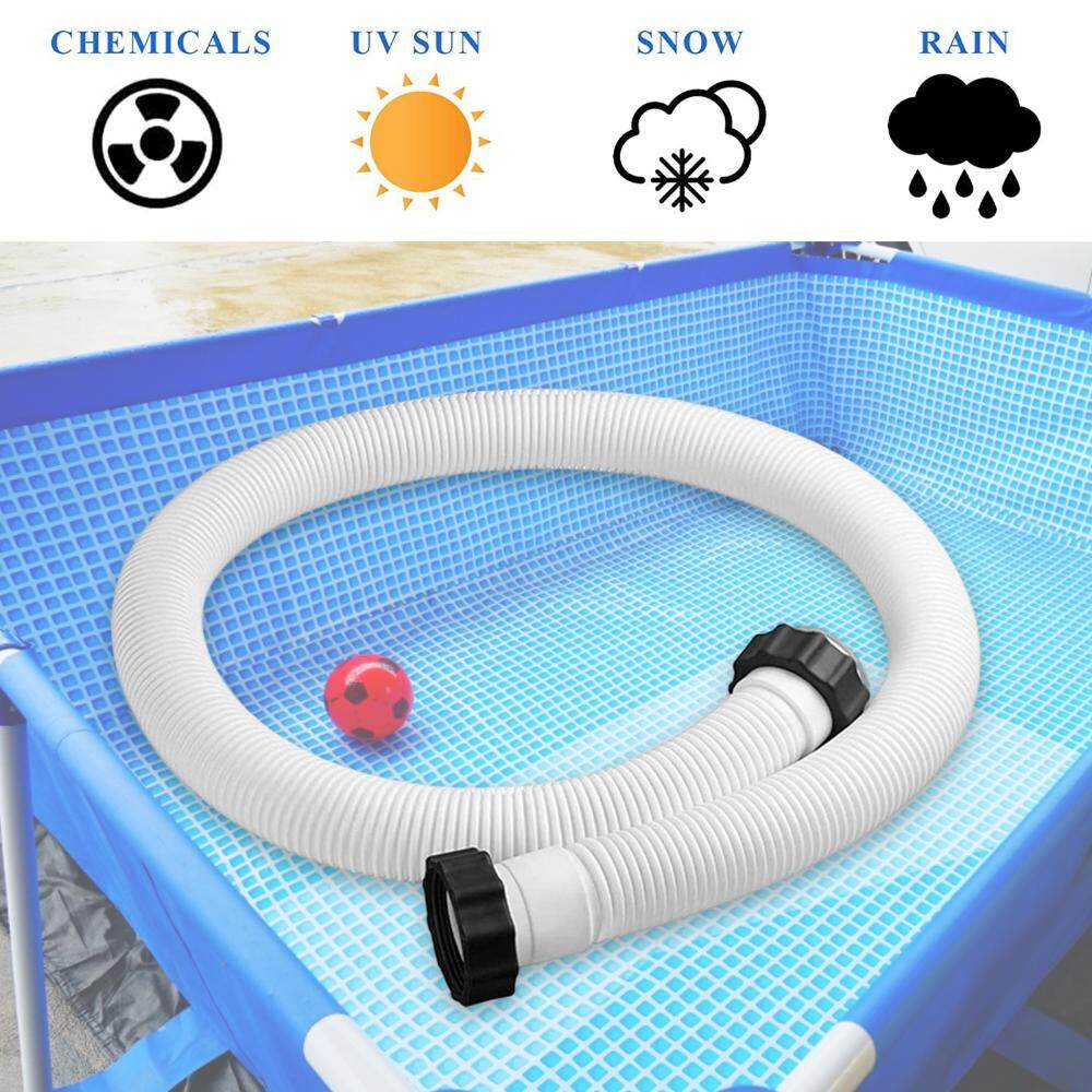 150cm Thread Connection Pump Hose with Type B Adapter Pool Sand Filters Hose Replacement Leakproof Easy To Install Accessories for INTEX