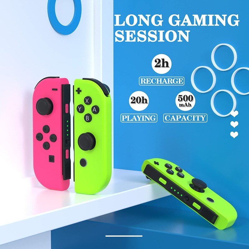 Wireless Control JoyCon Gamepad For Nintendo Switch Oled Controllers With Straps Dual Vibration Joysticks For NS Switch Joypad
