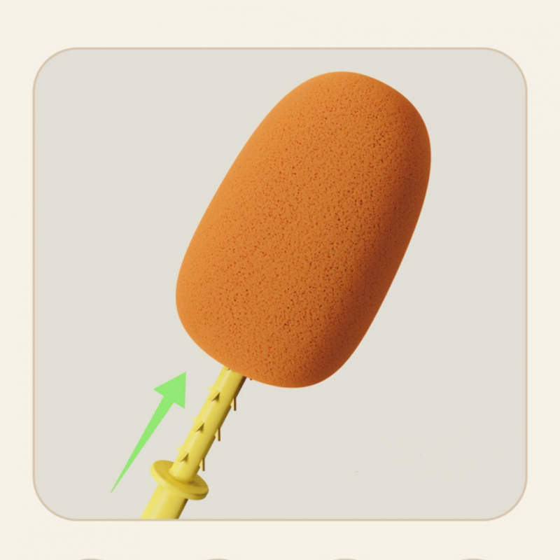 3 In 1 Multi-function Carrot Shape Cup Brush Long Handle Bottle Brush Cleaner Cleaning Brush Kitchen Cleaning Tools