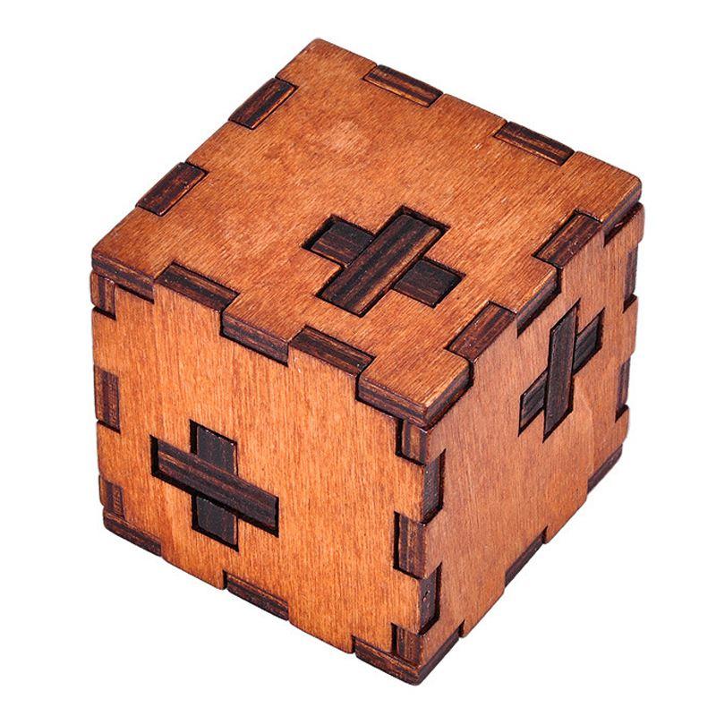 Wooden Intelligence Toy Chinese Brain Teaser Game 3D IQ Puzzle for Kids ...