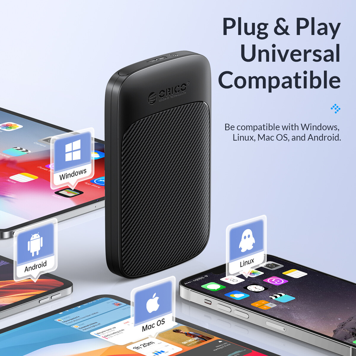 Ốp ORICO HDD, Hộp Đựng Ổ Cứng 2.5 Inch SATA Sang USB 3.0 Ổ Cứng SSD 4TB Miễn Phí 5Gbps Kèm Theo Chế Độ Ngủ Tự Động (2020U3)