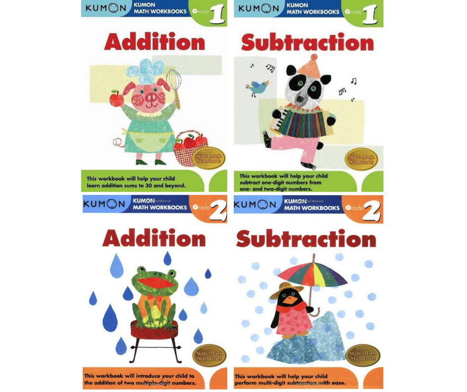 Kumon Math Workbook Grade 1 to Grade 4 Primary Mathematics Drilling