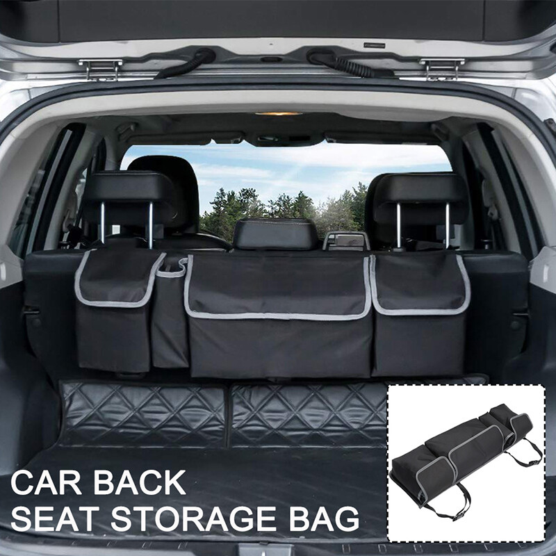 Large Car Boot Tidy Organiser Storage Bag Pocket Seat Back Hanger Travel Hanging
