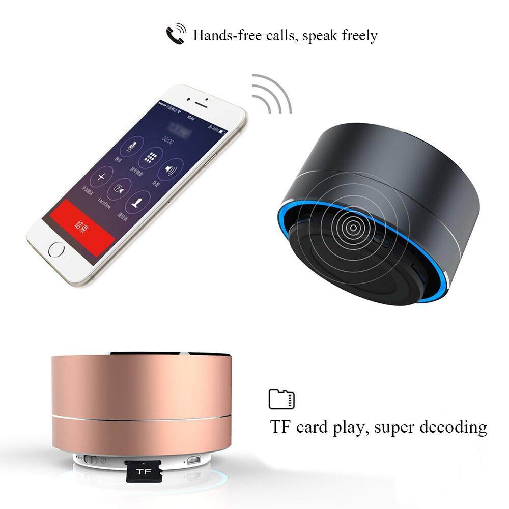 Supermall Wirelesss LED Phát Sáng Bộ Thu Bluetooth rảnh Tay Nghe Nhạc Kim Loại Loa Bluetooth
