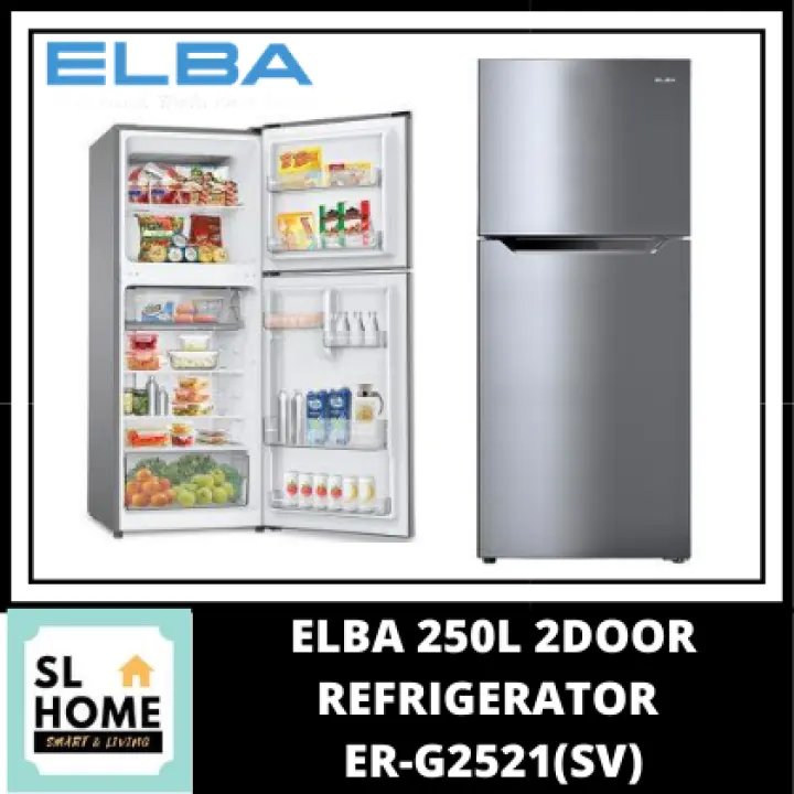 Elba 2door Refrigerator 250l Top Freezer Er G2521 Sv Lazada
