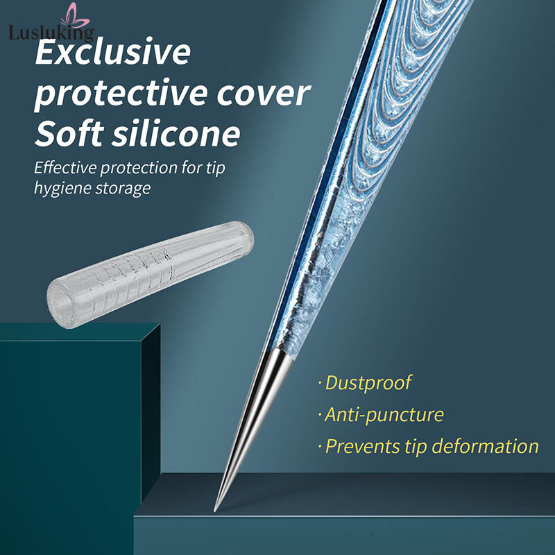 Eyelash Extension Tweezers With Cracked Ice Pattern Tweezers