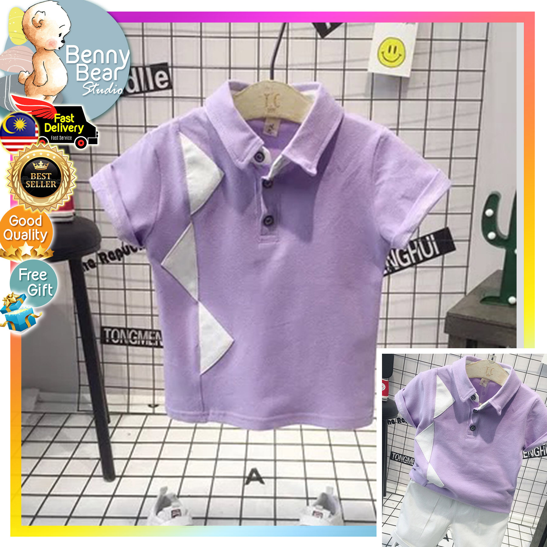 baby boy purple polo shirt