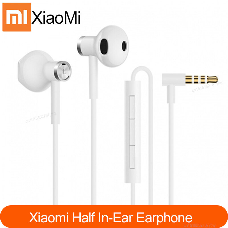 【White】Original For Xiaomi 3.5mm In-Ear Earphone Dual Units Half andsFree/Mic Stereo Earbuds For Mi A3 CC9 Note 10 Pro Redmi Note 8 9 Pro 8T 9S 5A Singapore