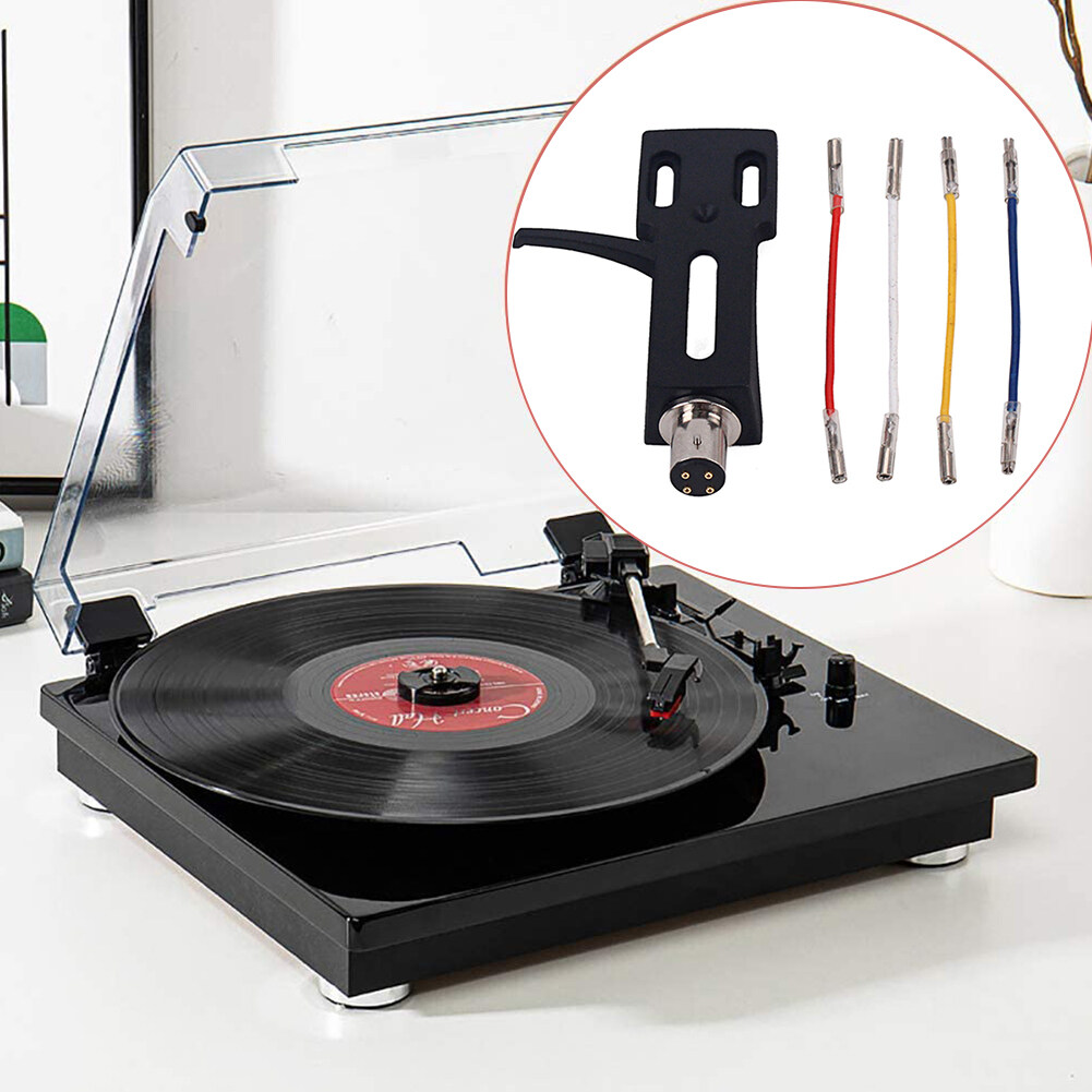 Universal Turntable Headshell Mount ตลับหมึก Phono Phonograph ผู้ถือ Stylus สายไฟตะกั่ว