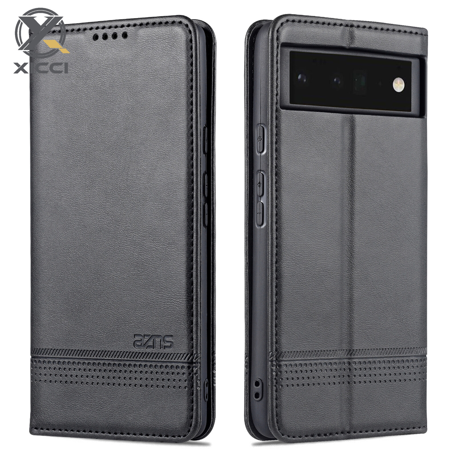 Thinmon for Google Pixel 6/Pixel 6 Pro Magnetic Flip Luxury Leather Case for Google Pixel 6/Pixel 6 Pro Wallet Card Slot Holder Phone Case
