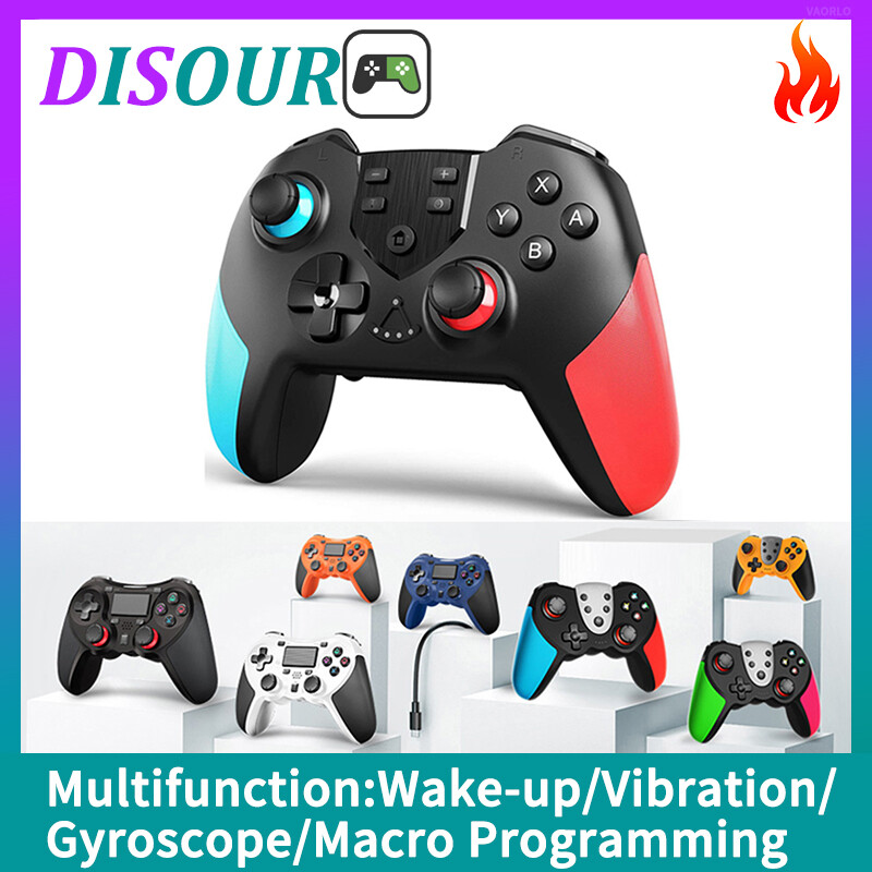 DISOUR Bộ Điều Khiển Trò Chơi Không Dây Cho Nintendo Switch Bộ Điều Khiển Tay Cầm Chơi Game Bluetooth Cho NS Switch Bộ Điều Khiển Bluetooth Cần Điều Khiển Với Wake-Up/Lập Trình Macro/Rung/Con Quay Hồi Chuyển