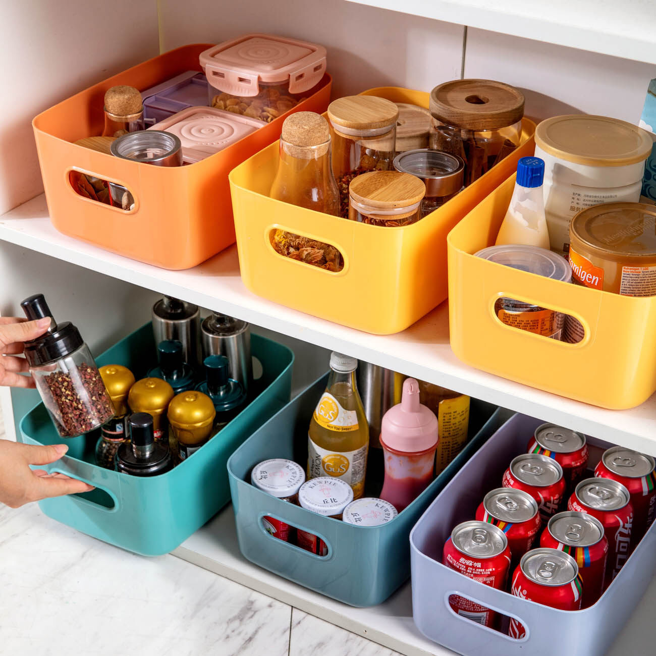 CNMF PP Multifunctional Durable High-Capacity Desktop Storage Box