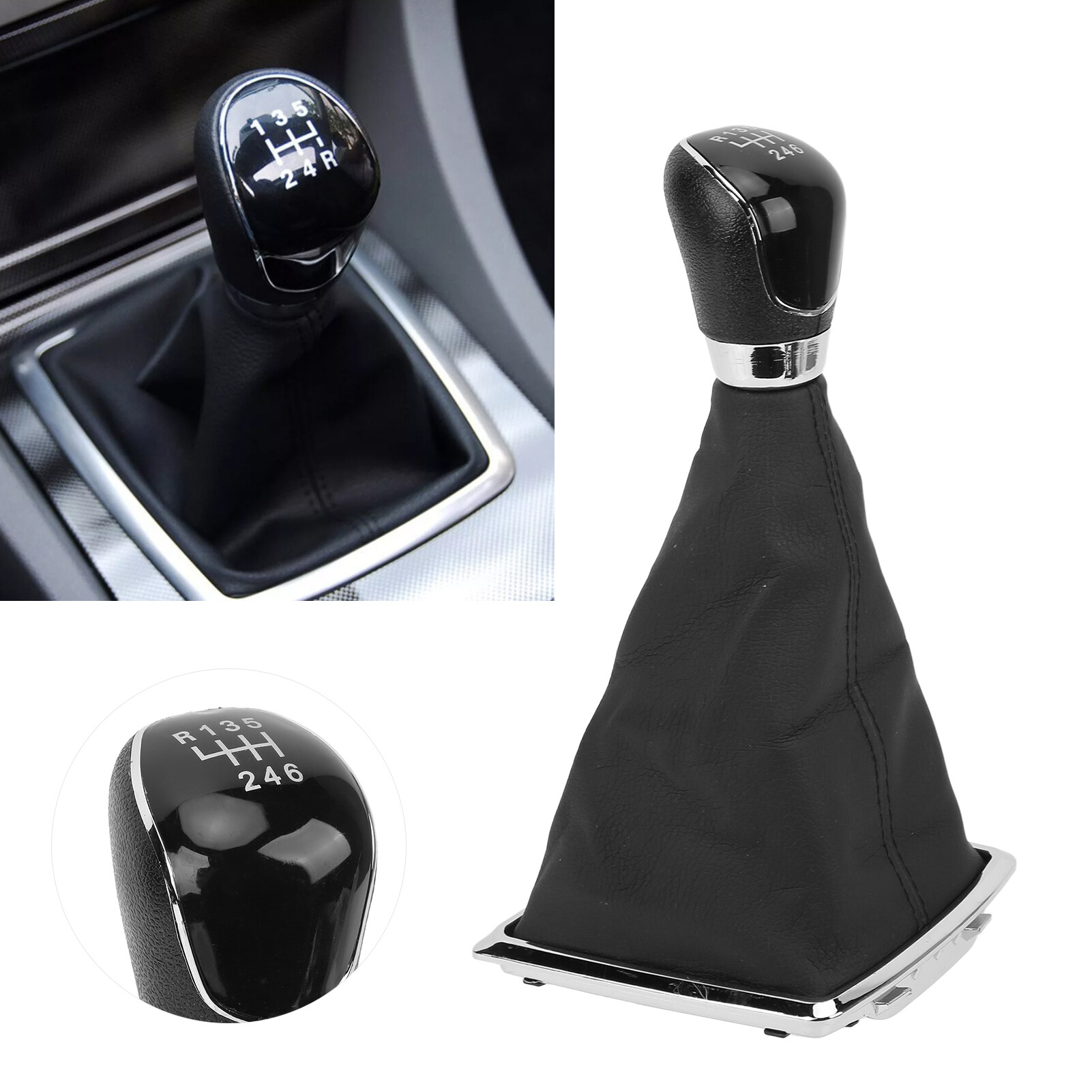 Gear Shift Dust Cover Gearshift Stick Boot Black Replacement for Ford Focus MK2 2005‑2011 for Automobiles