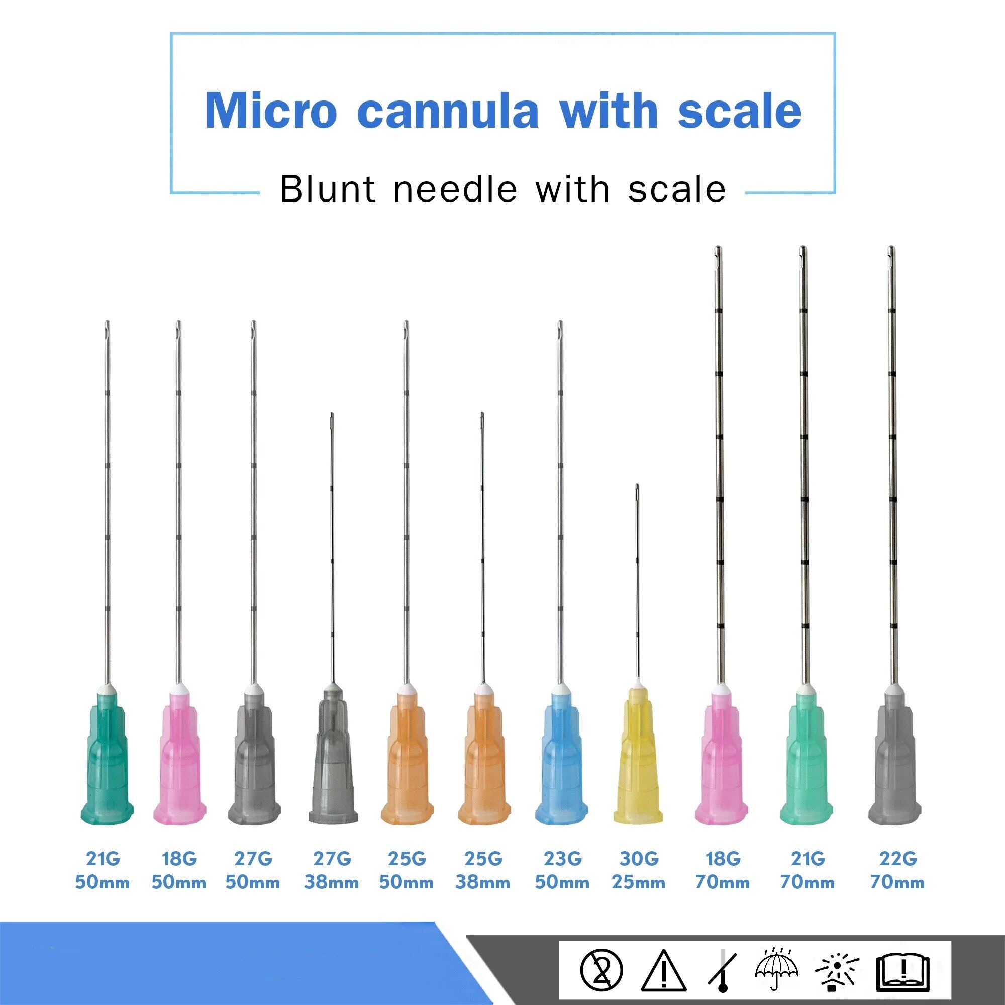 Micro Cannula Injection Meso Nano Needle 18G 21G 22G 23G 25G 27G 30G