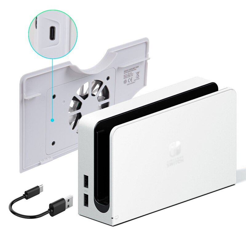 Nintendo Switch Phụ Kiện Oled Đế Làm Mát Quạt Làm Mát USB Giá Đỡ Bảng Điều Khiển Trò Chơi Bên Ngoài Quạt Tản Nhiệt Cho NS OLED