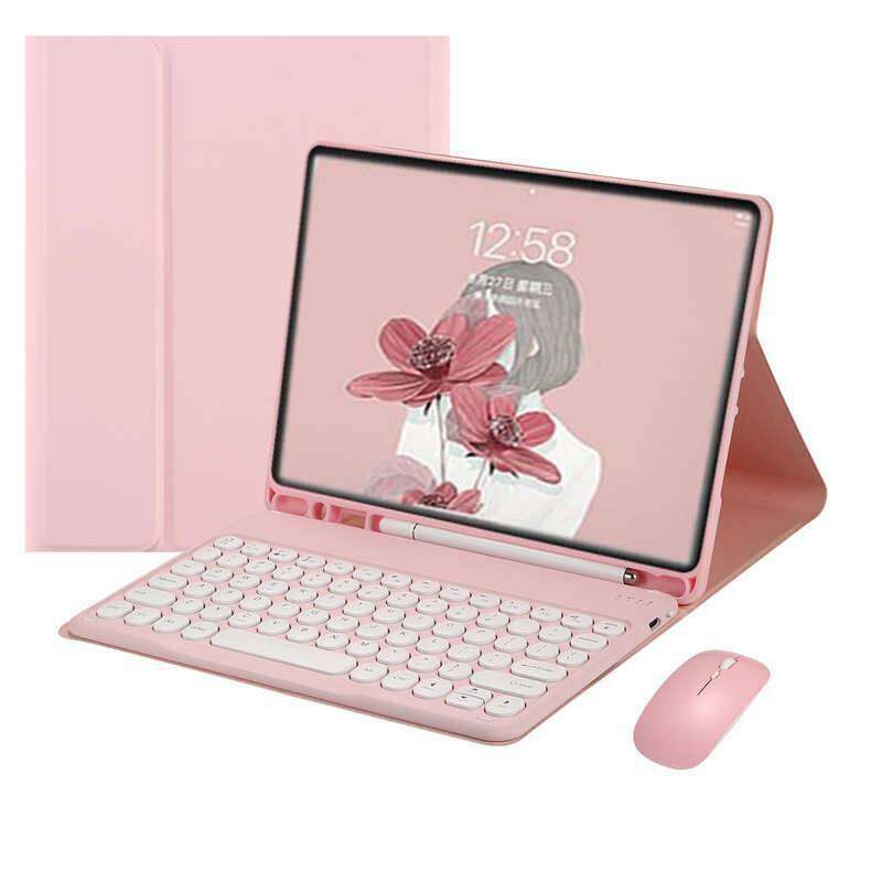 For samsung galaxy samsung galaxy tab a8 10.5 2021 sm-x200 sm-x205 tablet bluetooth keyboard mouse case pen holder