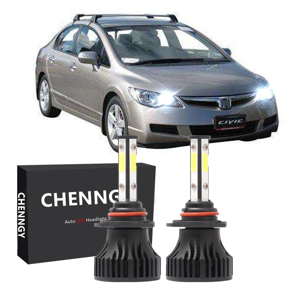 Set 2 đèn pha ánh sáng trắng 6000k cho xe ô tô honda civic 8th gen,year 2006-2011 - 2 đèn pha hb3