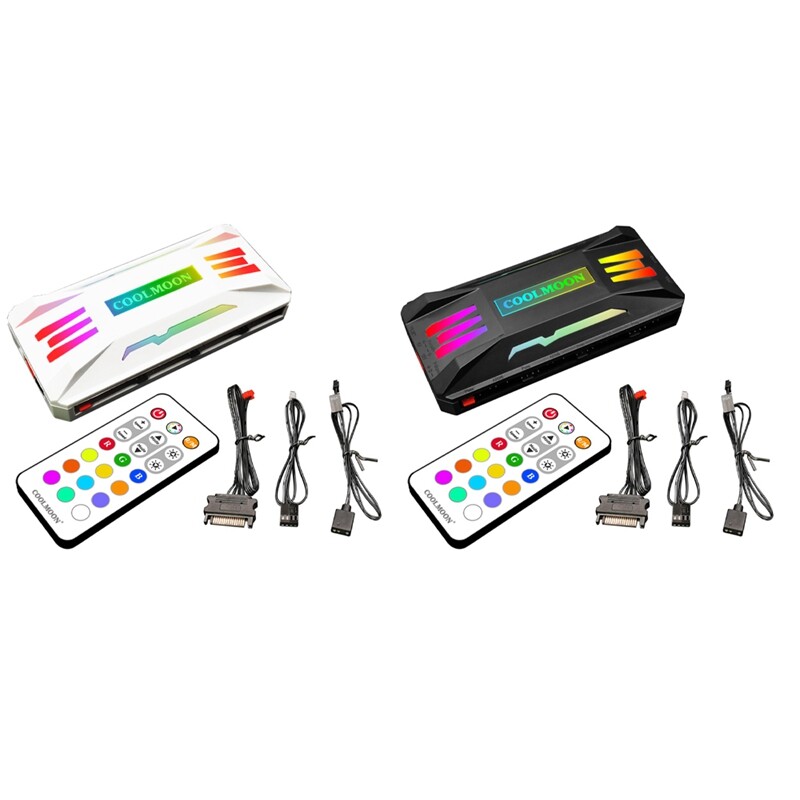 COOLMOON ARGB Controller 4Pin PWM Temperature Control 5V 3Pin